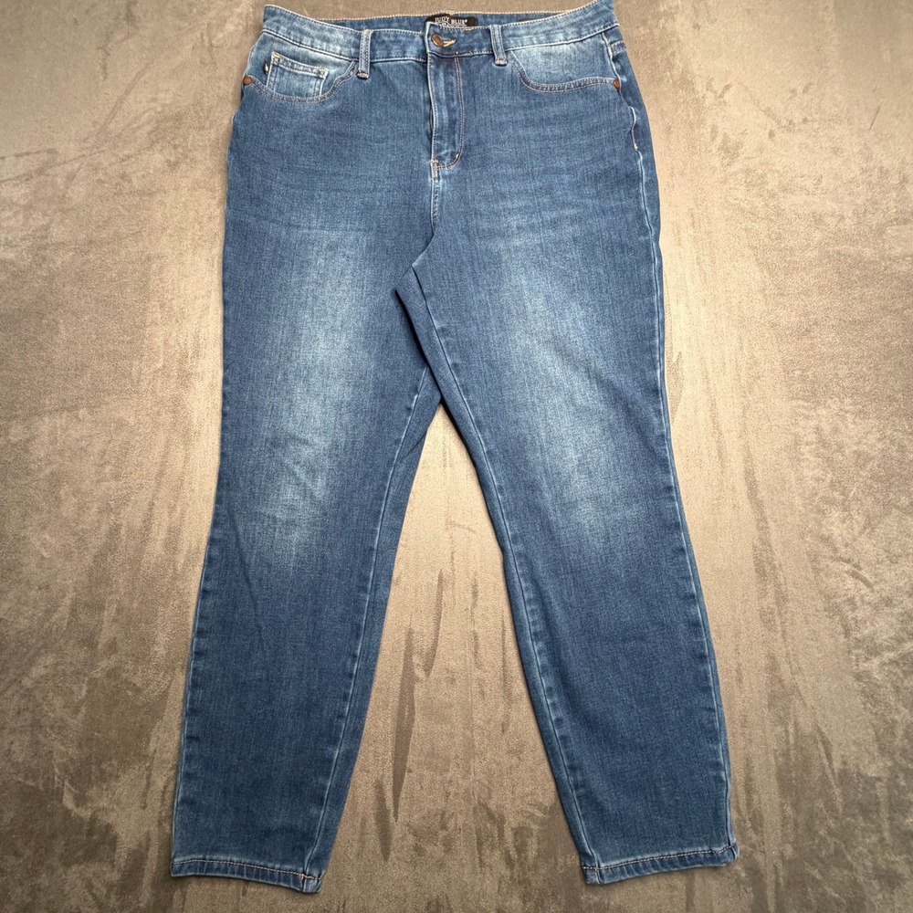 Judy Blue Boyfriend Jeans Womens 13/31 Blue‎ Stretch Faded JB88207 Tapered Leg